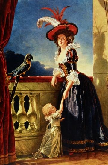 Labille-Guiard, Adelaide Portrait of Louise Elisabeth of France with her son China oil painting art